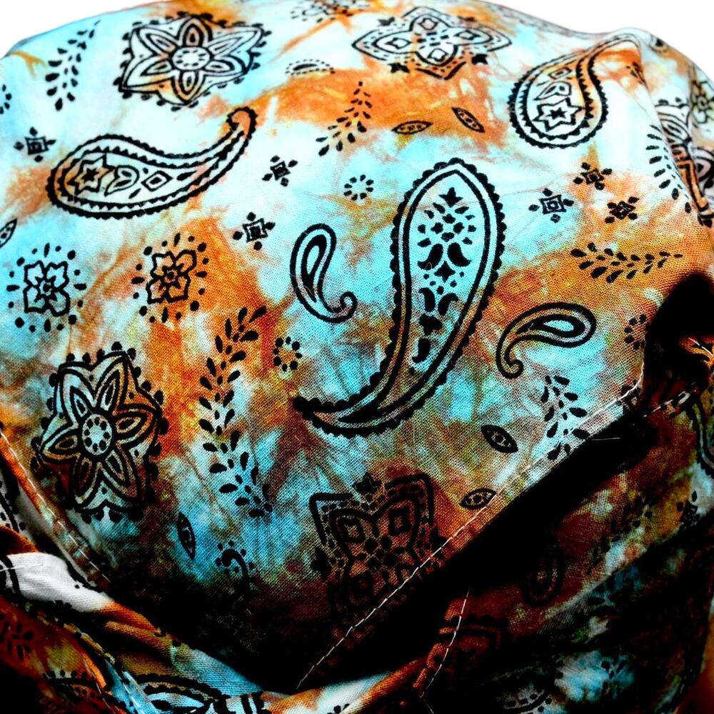 Brand New Bandana Tie Dye Handcrafted Paisley Head Covering Festival Vacation